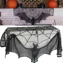 Halloween Decoration Lace Cobweb Bats Fireplace Valances Covers Black Spide