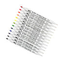 24pcs Double Head Water Based Dual Tip Marker Pen Brush & Fine Tip Markers