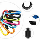 10pcs Aluminum Alloy Carabiner Shaped D Keychain Random Color -75mm * 40mm D7V5