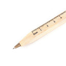 1x Handmade wooden ruler design manual ballpoint pen DIY multifunction neweME