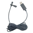 2.5mm USB Microphone for Computer, Lavalier Lapel Clip-on Mic fit for Laptop,