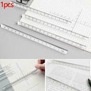 Transparent 15cm Straight Ruler Students Stationery Triangular Rulers Simpl B0D5