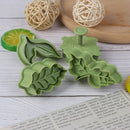 4PCS/Set Cookie Cutters Moulds Leaf Shape Plastic Baking Mould Cookie Cut Gw