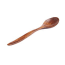 Home Restaurant Kitchen Tool Non Slip Soup Porridge Wooden Spoon Brown
