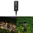Black Solar Torch Light Garden Walkway Flames LED Waterproof Landscape Law ETQ