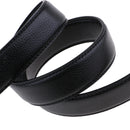 Men's Black PU Leather Replacement Belt Dress Belt without Buckle 35mm