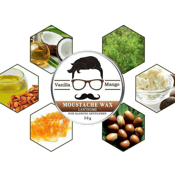 30g 100% Natural Styling Beard Wax Moustache Balm Beeswax Moisturizing s
