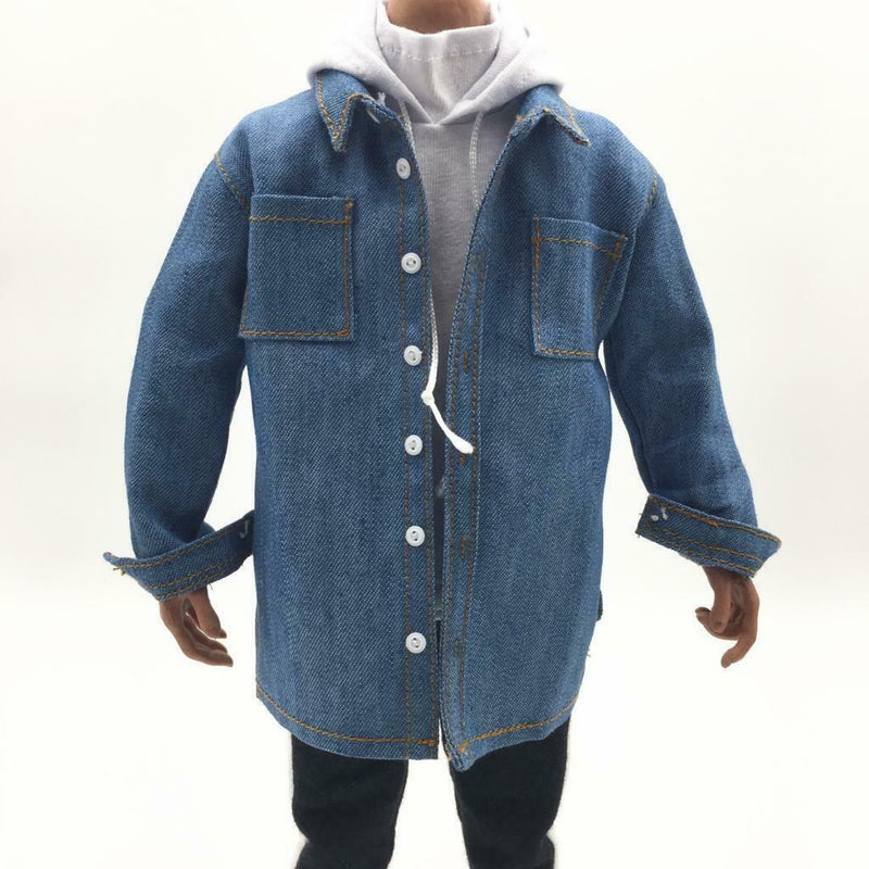 1/6th Scale Cowboy Shirt Coat for 12inch Hot Toys Kumik Male Body