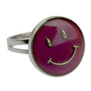 Kids Smiling Face Emotion Feeling Mood Color Changing band Ring SZ 7 Adjustable