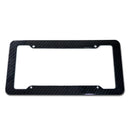 1X Black Carbon Fiber License Plate Frame Tag Cover Protection Rack Standard OZ
