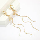 Fashion Butterfly Drop Earrings Long Dangles Women Statement Jewelry Gift