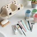 Automatic Toothpaste Dispenser Toothbrush Holder Cup Tool Set Wall Mounted Stand