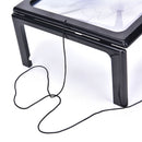 Large A4 Page Hands Free 3x Magnifying Glass With Light  Magnifier Reading LJ