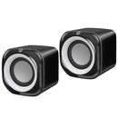 Pair Black Plastic 3.5mm PC Computer Speakers Bass Soundbox Surround Sound