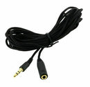 5ft 3.5mm Stereo Audio Aux Headphone Cable Extension Cord Male to Female Black^^