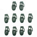 Lot 10x   Shoelace Buckle Stopper Rope Clamp Paracord Cord Spring Lock
