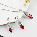 Fashion Necklace Lady Drop Pendant Necklace Earrings Set Necklace Necklace, J3A5
