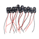 10Pcs 9V Battery Snap Holder Clip Connector Hard Shell 10CM Cable Lea Gn