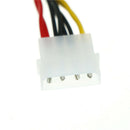 2pcs 4 Pin Male to 2 port IDE Female Power Supply Splitter Adapter Cable 18cm lj