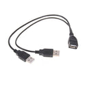 20CM USB 2.0 A Splitter Y 1 Female to 2 Male Data Charge Cable Extension Cord  Z