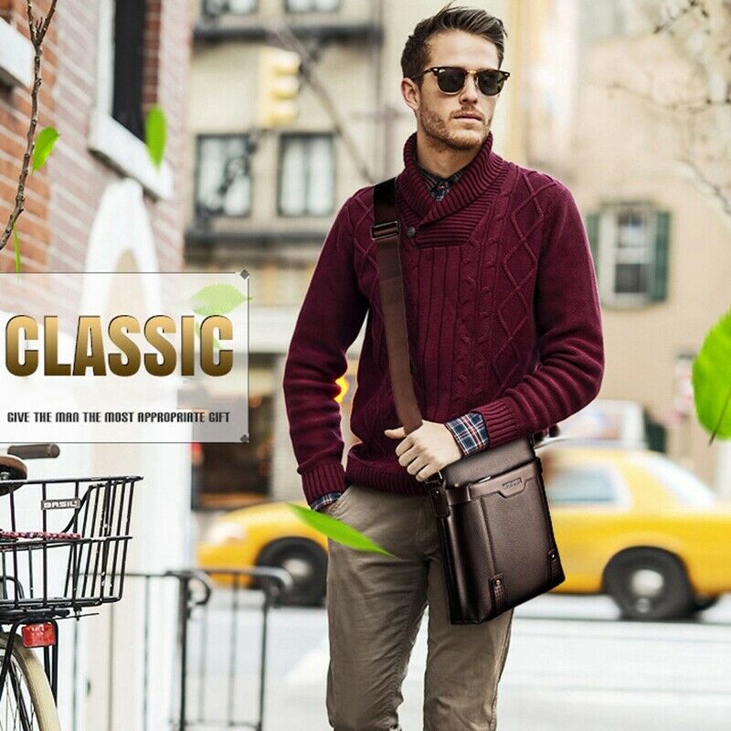 Weixier Men Messenger Bags Pu Leather Shoulder Crossbody Bag Men Handbag Ma K4A9