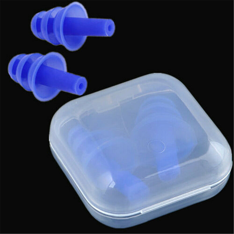 Anti Noise Snore Silicone Ear Plugs Comfortable Earplugs +Box For Sleep Study