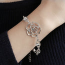 New Floral Hand-Studded Camellia Temperament Charm Bracelets For Women Allo