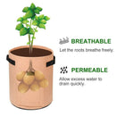 Potato Grow Bags 7 Gallon Garden Planting Bag Aeration Fabric Pot With HandlK2H9