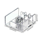 1Pcs Square Clear Acrylic Napkin Holder Paper Serviette Dispenser Newest Useful