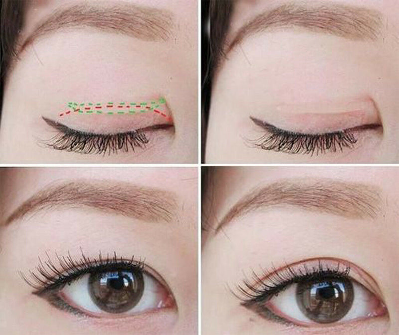 220 Pairs Double Eyelid Stickers Tape Strips Technical Eye Tapes Makeup &Box