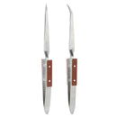2X(2 X Self Locking Closing Tweezers Straight Curved Tweezer Anvil Wood Gri
