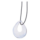 Drops Colorful Painting Glass Pendant Necklace 50 x 38 mm