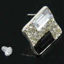 1 Pair New Fashion Women Lady Elegant Crystal Rhinestone Ear Stud Earrings