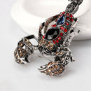 Insect Scorpion Brooch Pins Jewelry Women Rhinestone Gift Corsage Decoratio M4J4