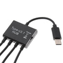 Type-C Male To Female Micro USB 3USB2.0 Port OTG Cable For Smartphone Tablet