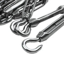 M4 4mm Thread Adjustable Stainless Steel Eye Hook Turnbuckle 10pcs I7U2