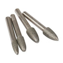 4 pcs diamond rod 6 mm Coating Grinding Burrs Bits 6 / 8 / 10 / 10 mm