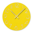 Acrylic Cartoon Number Wall Clock Home Decor Silence Clock, Yellow