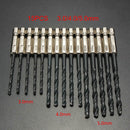 15Pcs HSS High Speed Steel Titanium Coated Drill Bits Hex Shank Set Newest Use