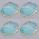 8x Natural Agate Slices Polished Agate Slices Hanging Coasters