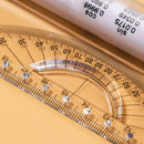 30cm Rolling Pusher Angle Parallel Ruler Angle Ruler Balance Drawing Scale A