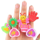 Novelty 10pcs LED Flashing Glow in Dark Finger Rings Party Favor Toys Kids Gifts