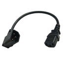 1x 35cm IEC 320 C14 to C13 AC Power Extension Cord Cable Adapter for PC PDU UPS