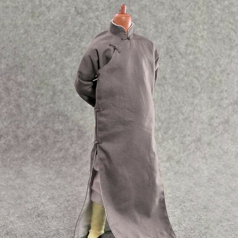 1/6 Long Sleeve Gray Chinese-style Costume Bruce Lee Kung Fu Suit 12'' Action