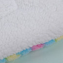 Dog Cat Blanket Pet Cushion Bed Soft Velvet Winter Warm Sleep Mat(Blue M) A