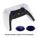 2x Diamond Cutting Acrylic Thumb Grip for PS5 Controller (Transparent Blue) A