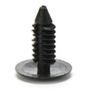 100 pcs 6mm Dia Door Trim Panel Black Plastic Rivet Clip Fastener For Vehical3C