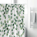 Shower Curtain Watercolor Green Floral Eucalyptus Round Leaves Pattern BrancG4V6