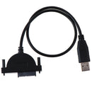 USB 2.0 to Mini Sata II 7+6Pin Adapter for Laptop CD/DVD ROM Drive Cable3C