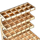 DIY Wooden Paint Rack Ink Storage Organizer 4-layer 60-grid